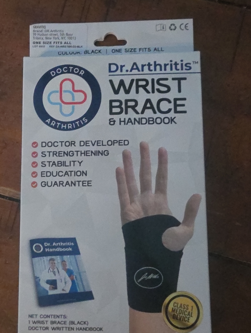 Wrist Brace (Black) - Supportive Wrist Stabilizer